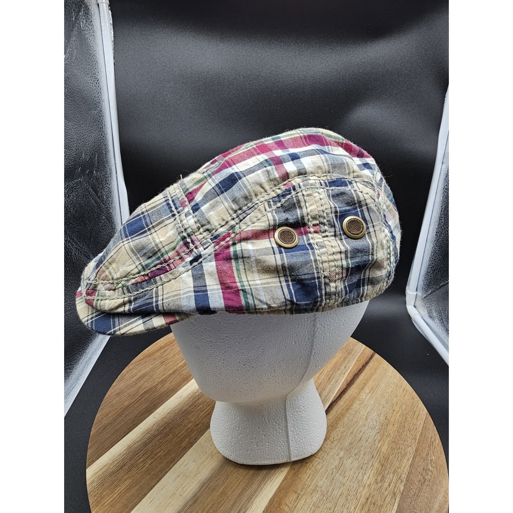 Free Authority‎ 100% Cotton Vented Plaid Golf Hat Size Small